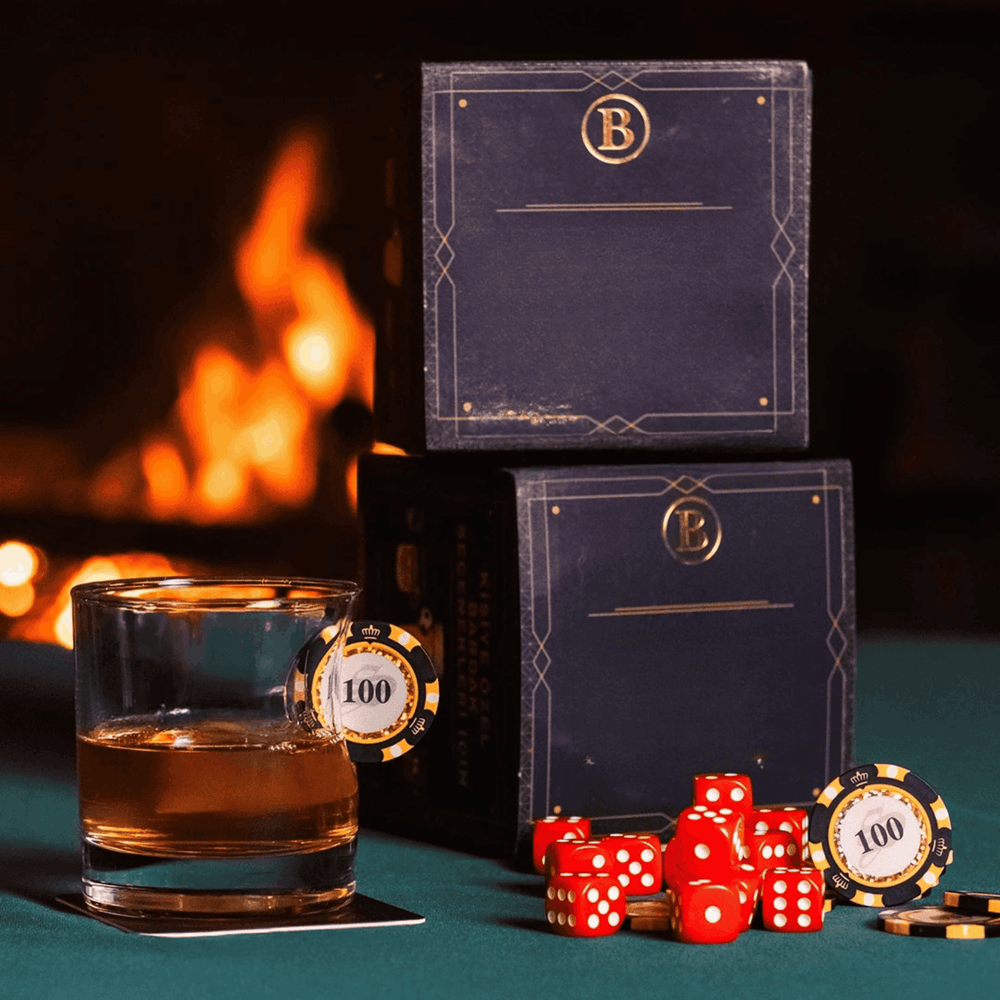 Pahar Special de Whisky cu Jeton de Poker, 300ml