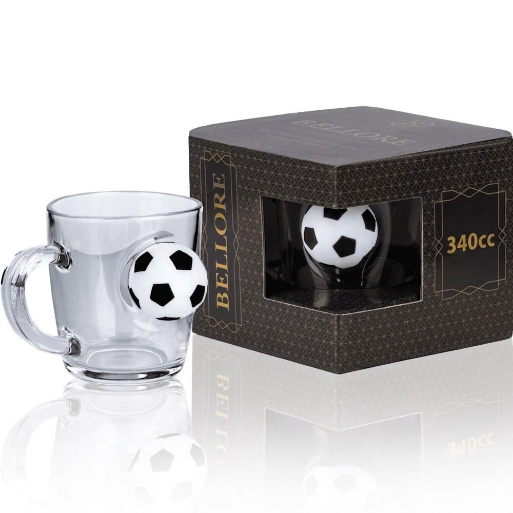 Cană Specială pentru Ceai și Cafea cu Minge de Fotbal, 340ml