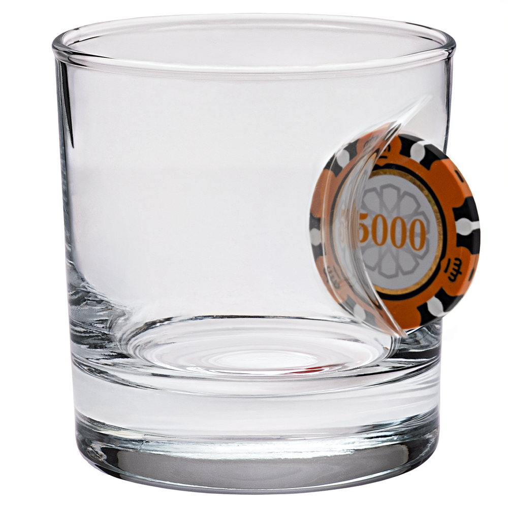 Pahar Special de Whisky cu Jeton de Poker 300ml