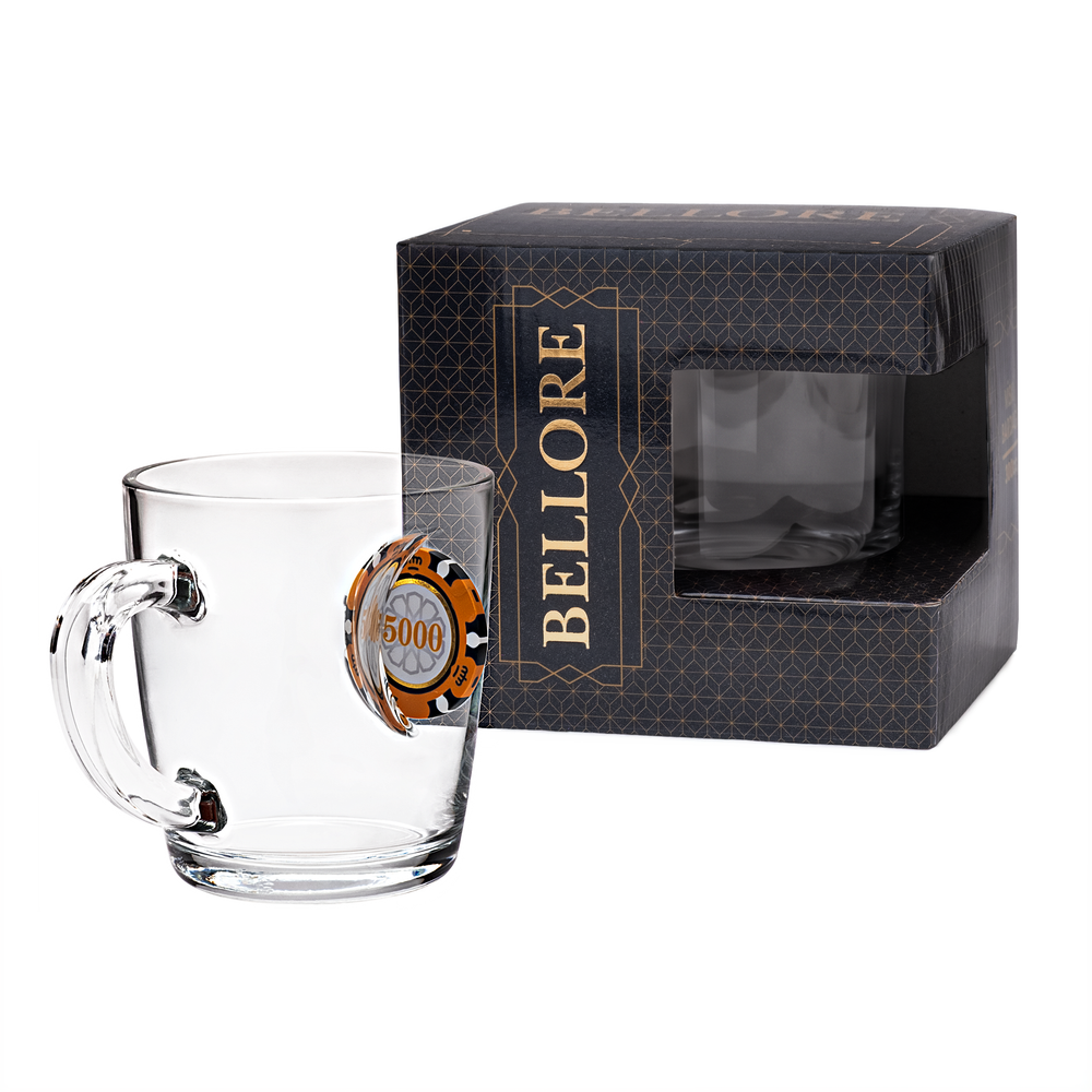 Bellore Cană Specială pentru Ceai și Cafea cu Jeton de Poker, 340ml