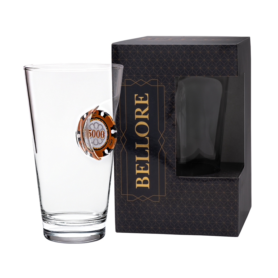 Bellore Pahar Special de Bere cu Jeton de Poker, 455ml