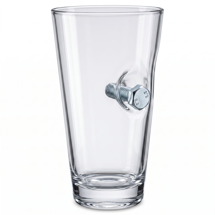 Pahar de bere cu șurub și piuliță reale, 465 ml – Cadou pentru ingineri și constructori