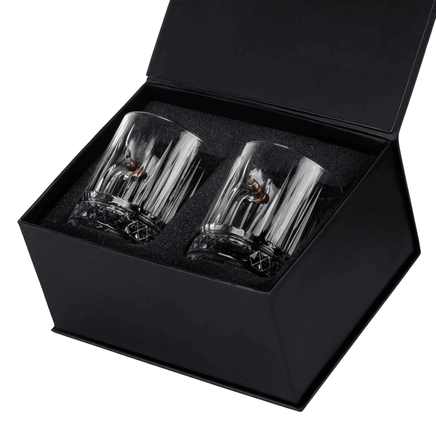 Glonț Real .308 – Set de 2 Pahare de Whisky de Lux, 355ml