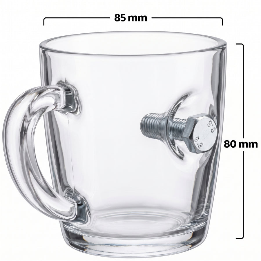 Cană de cafea și ceai cu șurub și piuliță reale, 340 ml – Cadou pentru ingineri și constructori