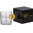 Bellore Pahar Special de Whisky cu Monedă Bitcoin, 300ml