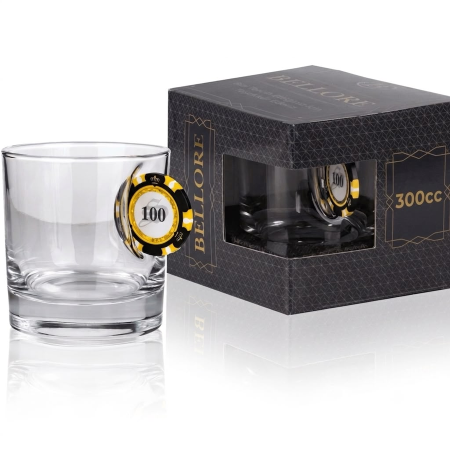 Pahar Special de Whisky cu Jeton de Poker, 300ml