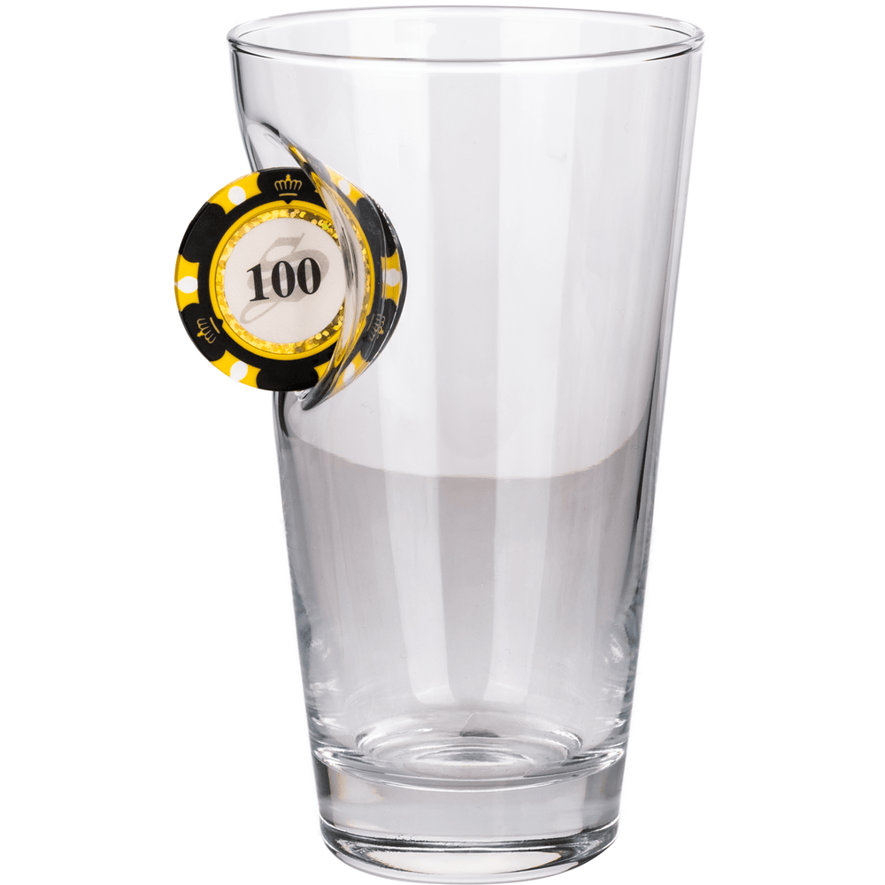 Bellore Pahar Special de Bere cu Jeton de Poker, 455ml