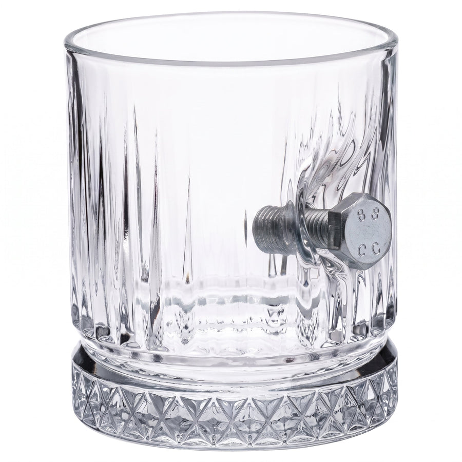 Set 2 Pahare Whisky din Cristal cu Șurub și Piuliță 355 ml
