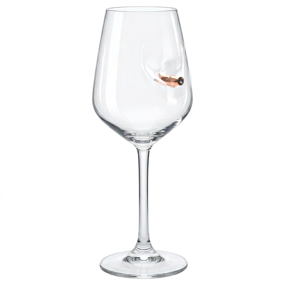 Set 2 Pahare de Vin cu Glonț Real .308 350 ml