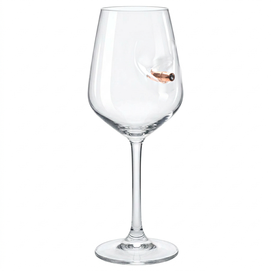 Set 2 Pahare de Vin cu Glonț Real .308 350 ml