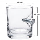 Dimensiunile paharului de whisky cu șurub: 85 mm x 80 mm