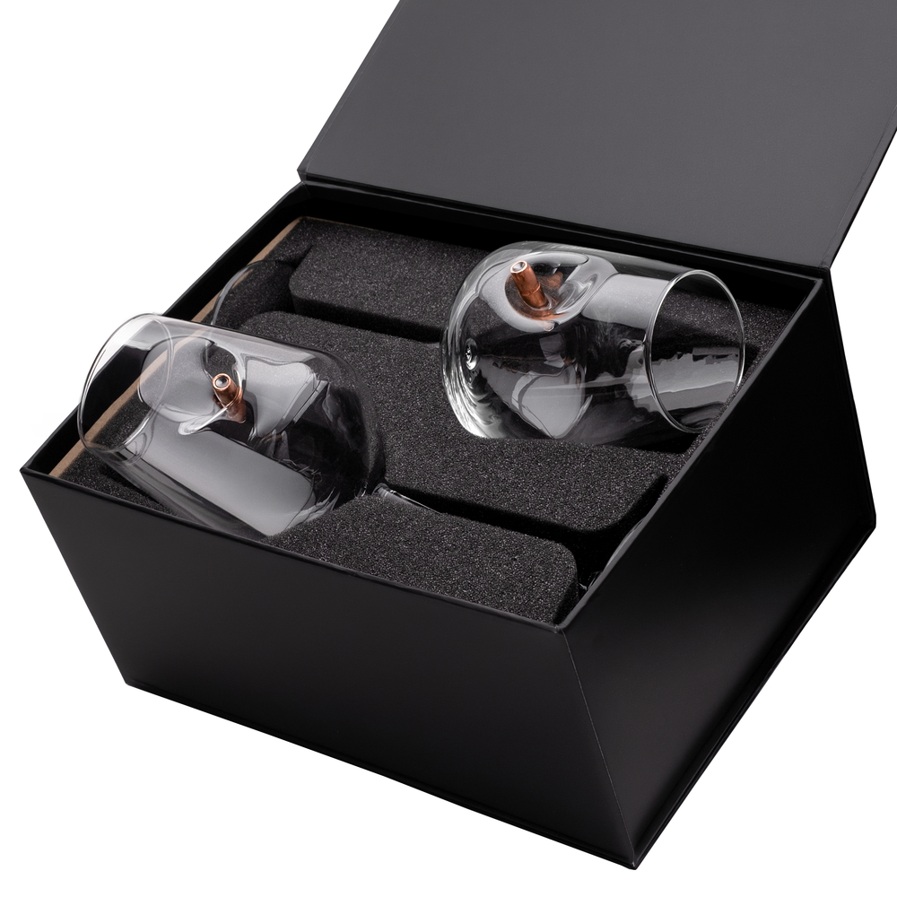 Set 2 Pahare de Vin cu Glonț Real .308 350 ml