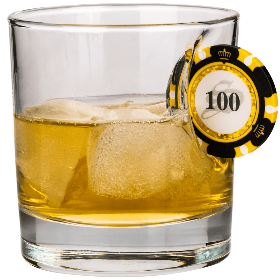 Pahar Special de Whisky cu Jeton de Poker, 300ml