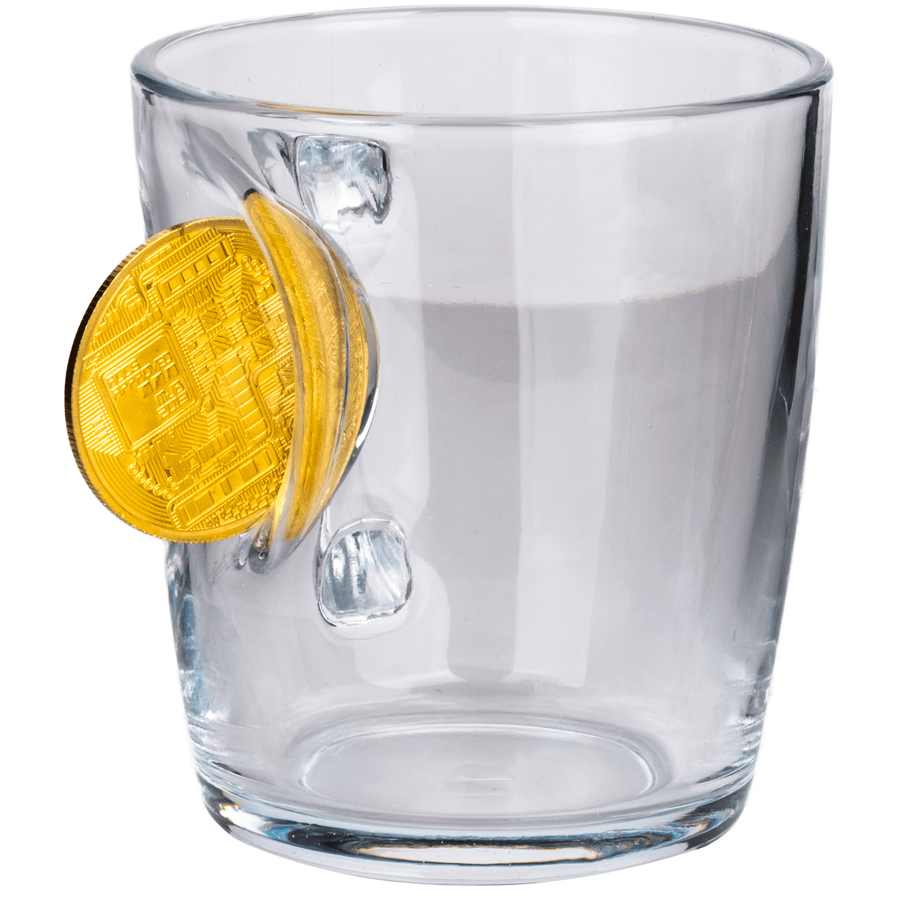 Bellore Cană Specială pentru Ceai și Cafea cu Monedă Bitcoin, 340ml