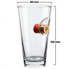Pahar de bere cu glonț real, 465 ml – Cadou pentru pasionații de tir