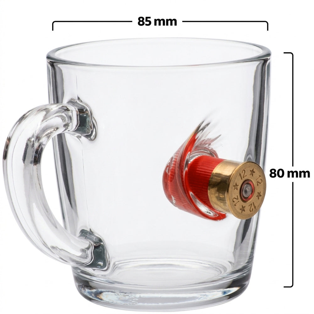 Cană de cafea și ceai cu glonț real, 340 ml – Cadou pentru pasionații de tir