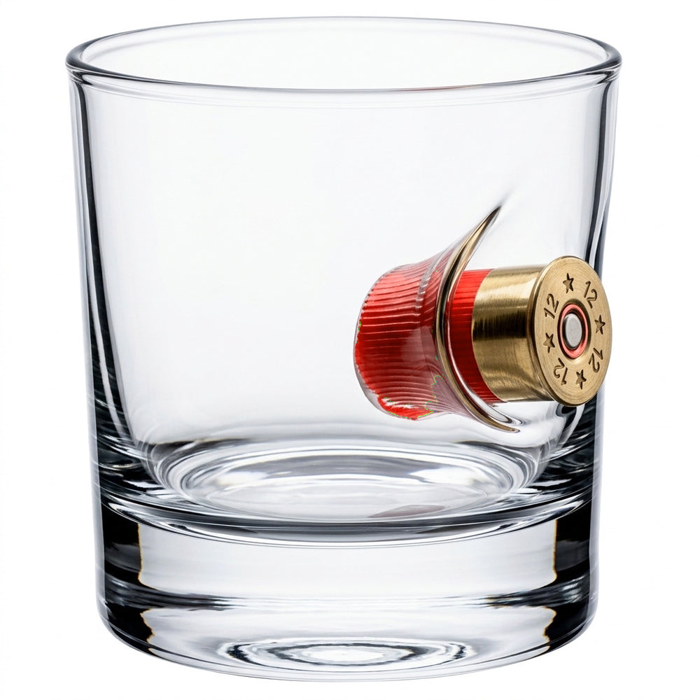 Pahar de whisky cu glonț real, 300 ml – Cadou pentru pasionații de tir