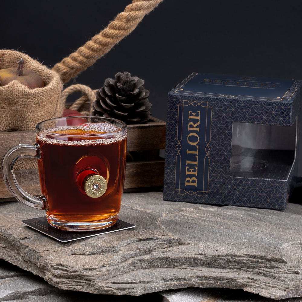 Cană de cafea și ceai cu glonț real, 340 ml – Cadou pentru pasionații de tir