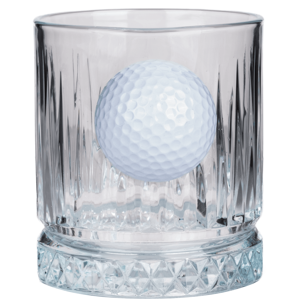 Set de 2 Pahare de Whisky din Cristal de Lux cu Minge Reală de Golf, 355ml