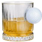 Set de 2 Pahare de Whisky din Cristal de Lux cu Minge Reală de Golf, 355ml