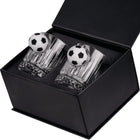 Set de 2 Pahare de Whisky din Cristal de Lux cu Minge de Fotbal, 355ml