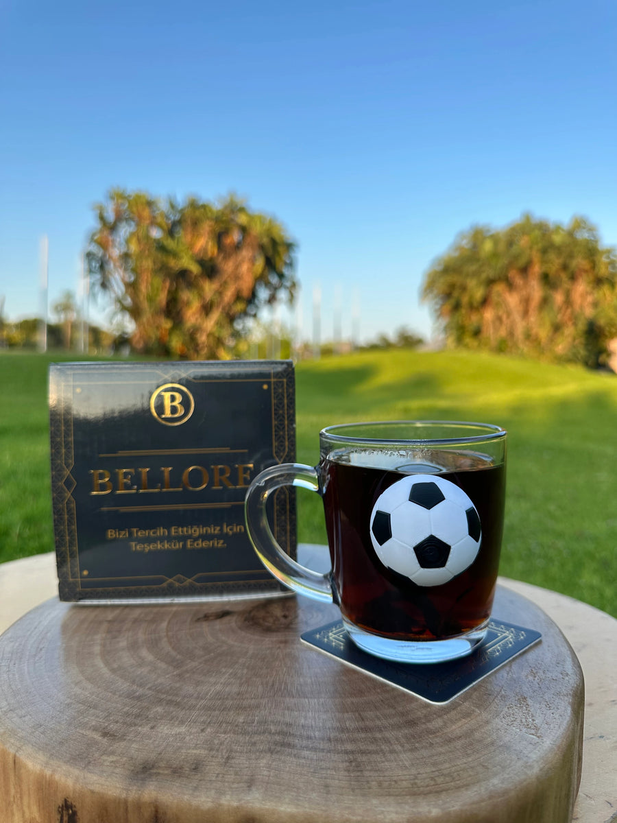 Cană Specială pentru Ceai și Cafea cu Minge de Fotbal, 340ml