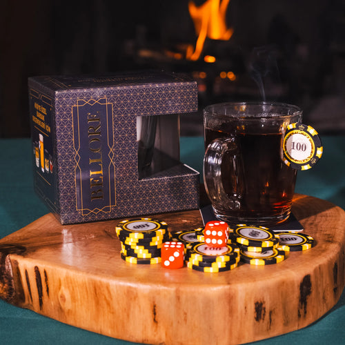 Bellore Cană Specială pentru Ceai și Cafea cu Jeton de Poker, 340ml