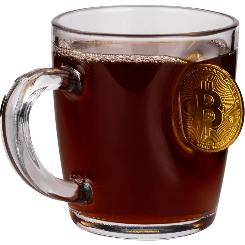 Bellore Cană Specială pentru Ceai și Cafea cu Monedă Bitcoin, 340ml