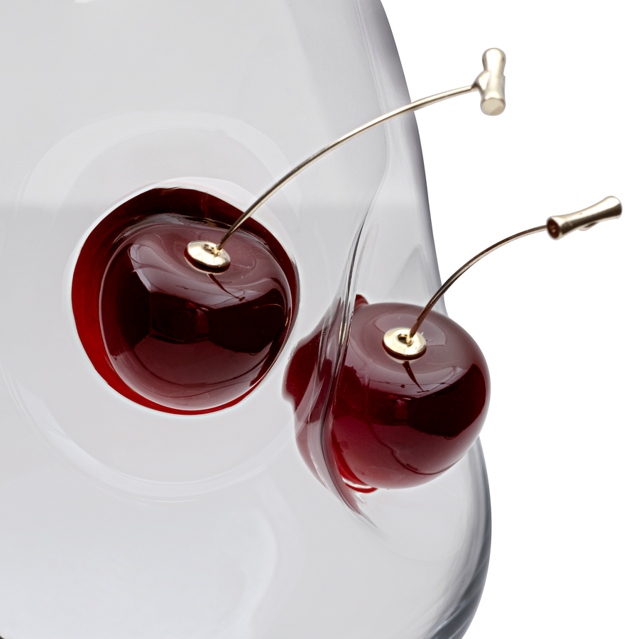 Pahar de vin cu cireașă reală – Cadou pentru iubitorii de vin