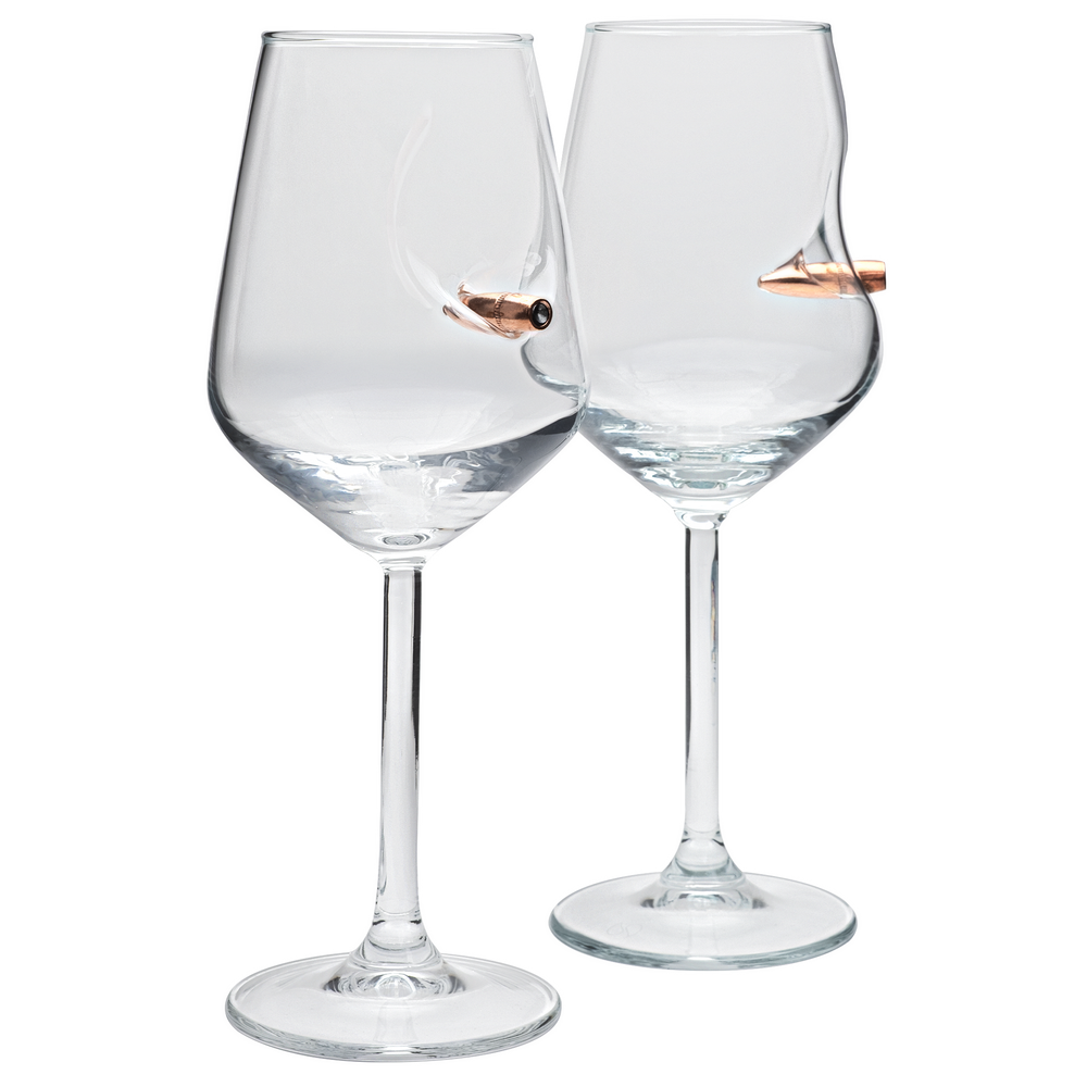 Pahar de vin cu glonț real – Cadou pentru pasionații de tir