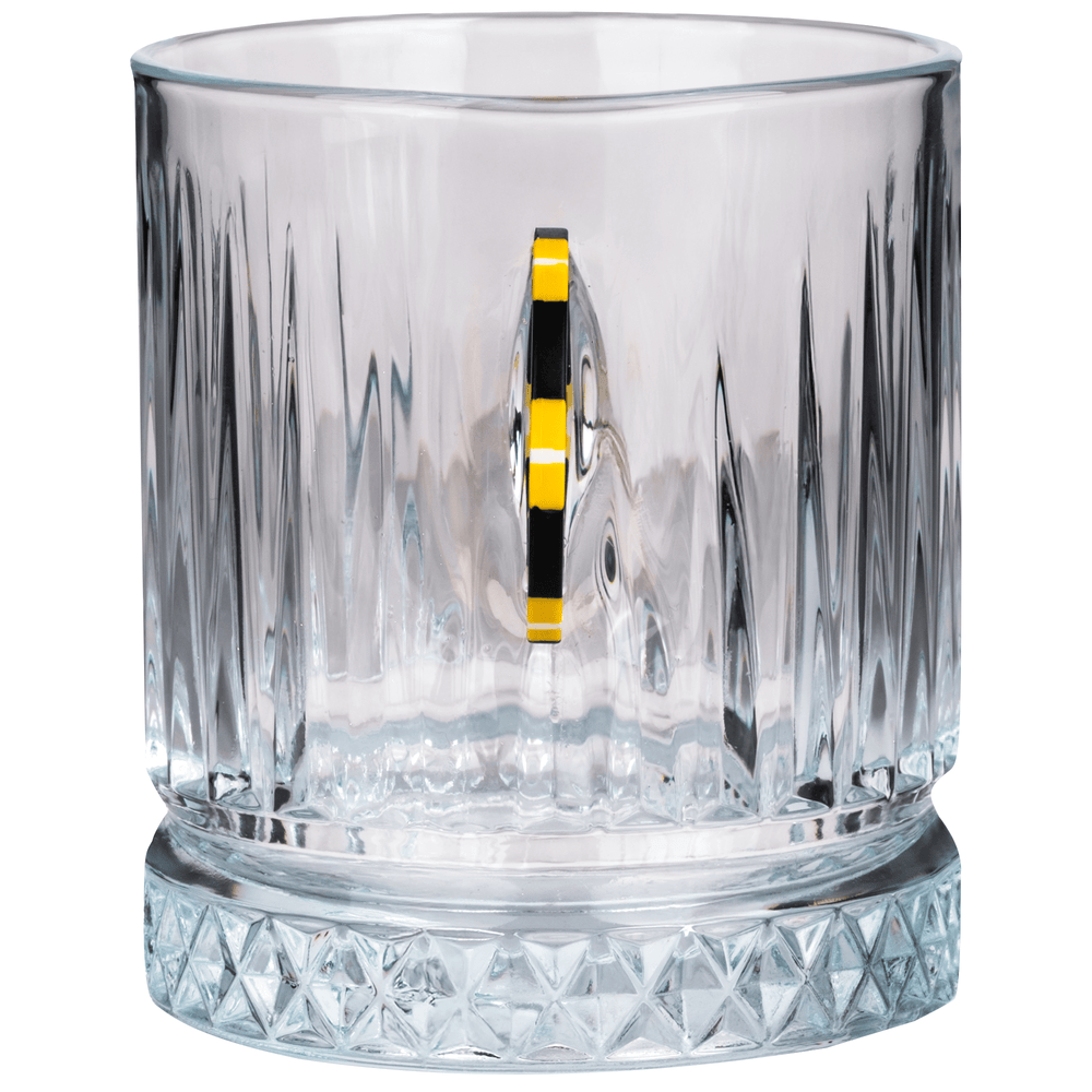 Pahar de whisky din cristal cu jeton de poker, 355 ml – vedere laterală a jetonului