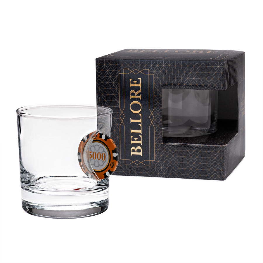 Pahar Special de Whisky cu Jeton de Poker 300ml