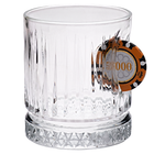 Set de 2 Pahare de Whisky din Cristal de Lux cu Jeton de Poker, 355ml
