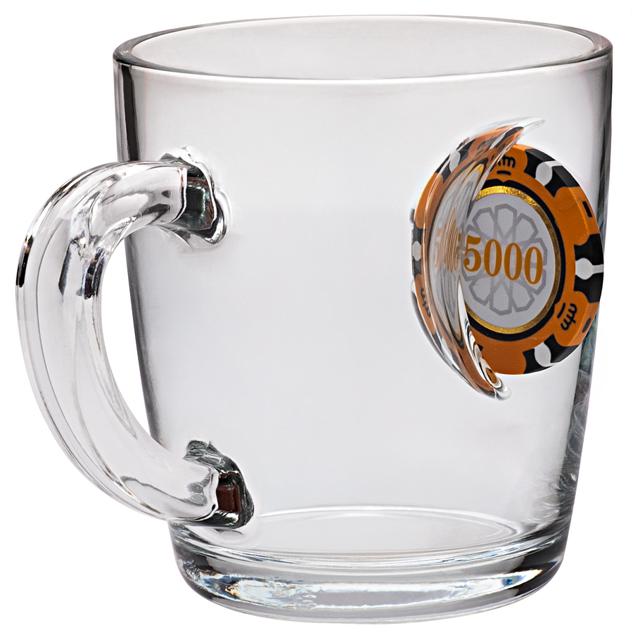Bellore Cană Specială pentru Ceai și Cafea cu Jeton de Poker, 340ml