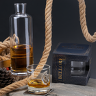 Pahar de whisky cu ancoră reală, 300 ml – Cadou pentru marinari și căpitani